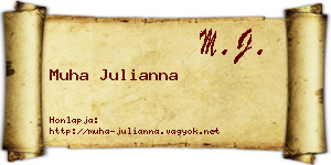 Muha Julianna névjegykártya