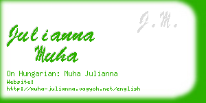 julianna muha business card